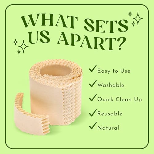 MOOM Hair Removal Wax Strips, 48 Count - Reusable & Washable Polycotton Strips for Maximum Hair Removal, Perfect for Bikini Zone, Leg, Eyebrows, Body & Face - Unisex Use