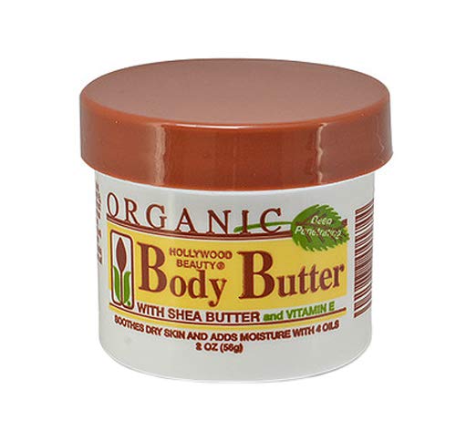 Hollywood Beauty body butter travel size 2 ounce, White, 2 Ounce