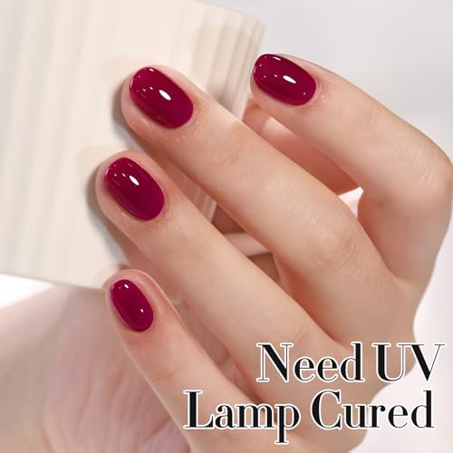 Double Rhythm Blood Red Gel Nail Polish 0.5oz UV, Hema-Free, Long-Lasting
