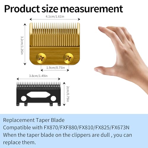 Lutinhus Replacement Blades for FX870 Clippers - Gold Taper Blade