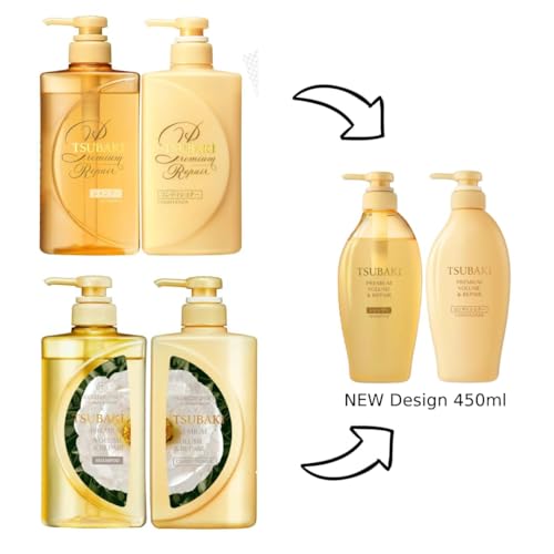 Premium Repair Shampoo & Conditioner Set with Hair Serum - Camellia Scent