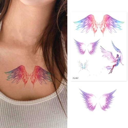 20 Glitter Butterfly Temporary Tattoos - Waterproof Face & Body