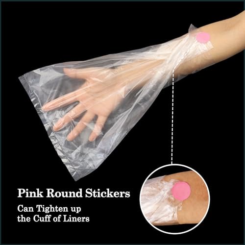 Disposable Paraffin Wax Bags for Hands & Feet - Clear, 400 Count with Stickers