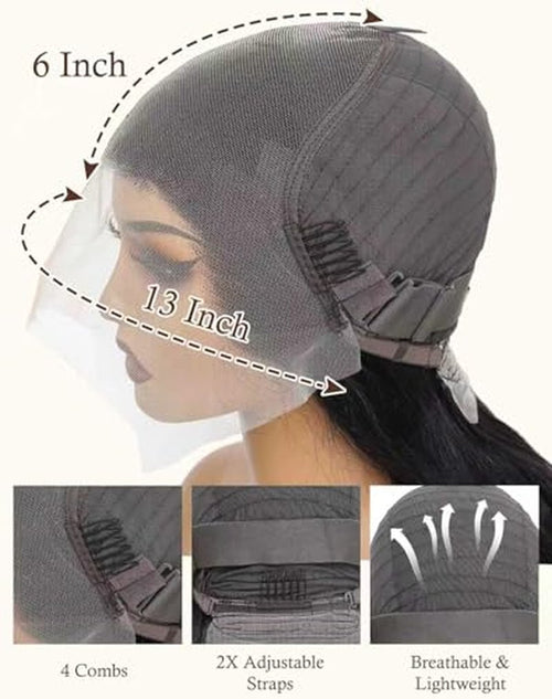 13x6 HD Lace Front Wig 30 Inch Straight Human Hair