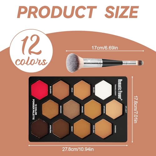 12-Color Contour Makeup Palette with Brush & Concealer