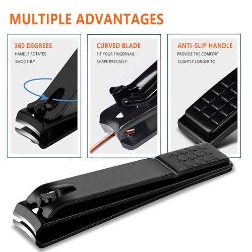 Travel Manicure Set for Men and Women - Nail Clipper Kit with 7 Tools