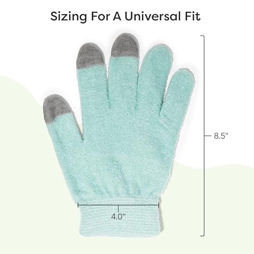 ZenToes Overnight Gel Moisturizing Gloves for Dry Hands - Touchscreen