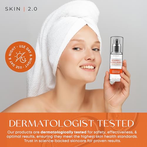 Vitamin C Serum - Dermatologist Tested, Anti-Aging & Dark Spot Remover - Brightening, Clean Beauty, Cruelty-Free, Korean Skincare for Glass Skin, All Skin Types - 1.69 Fl. oz