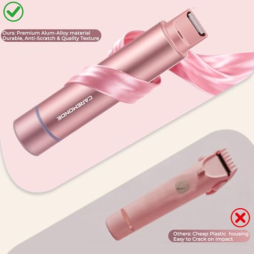 Pink 2-in-1 Bikini Trimmer & Electric Razor for Women - Waterproof Dual-Head Design