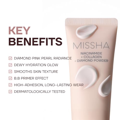 MISSHA M BB Boomer Primer - Hydrating Glow Makeup Base, 1.35oz