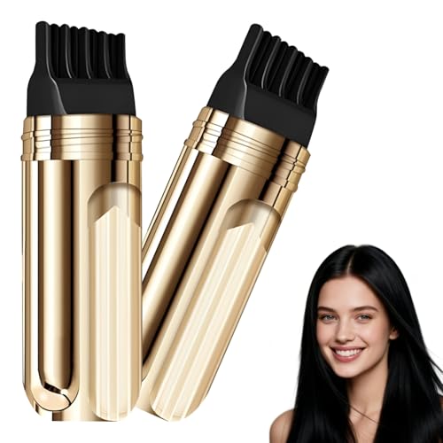 2-Pack Root Touch-Up Hair Color Stick & Comb for Gray Hair, Waterproof & Quick-Drying