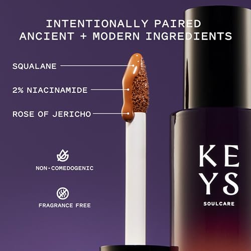 Keys Soulcare It's Like Skin 2-In-1 Concealer + Tint, Brightens & Blurs with Niacinamide & Squalane for Radiant Skin, Vegan, Cruelty-Free, 1 Fl Oz