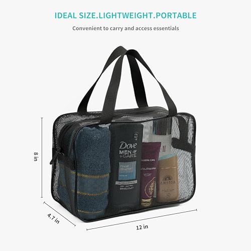 Portable Mesh Shower Caddy Bag for Bathroom & Travel - REDSINDA