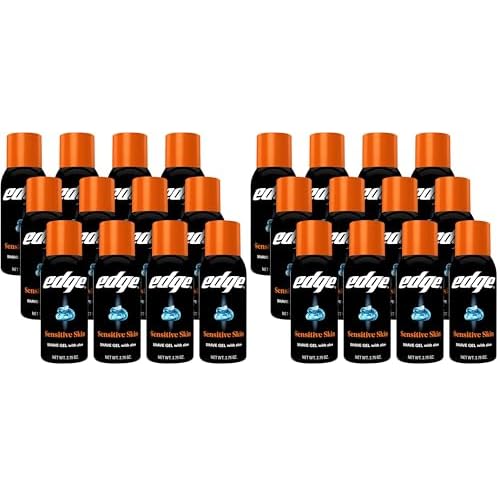 Edge Shaving Gel for Men,Sensitive Skin with Aloe,- Shave Gel For Men That Moisturizes,Protects and Soothes To Help Reduce Skin Irritation,(Pack of 24)