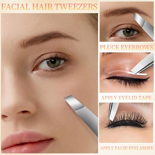 Blackhead Pimple Remover Tweezers Kit - 4 Stainless Steel Precision Tools