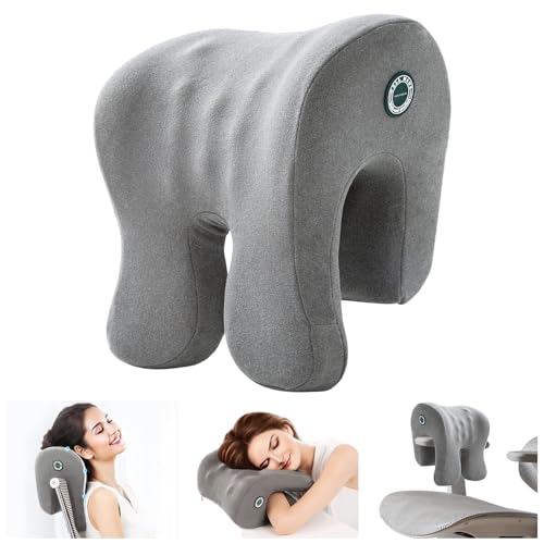 Adjustable Office Chair Pillow with Headrest & Memory Foam Neck Support