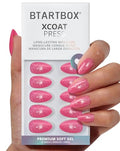 BTArtbox Press On Nails Watermelon Slush Cateye XS 32Pcs
