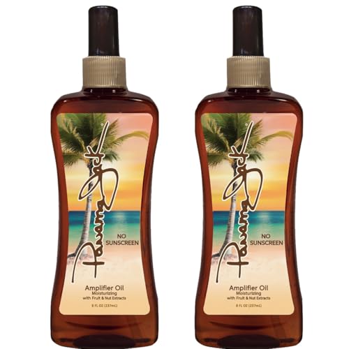 Panama Jack Amplifier Suntan Oil - Contains No Sunscreen Protection (0 SPF), Light Formula with Exotic Oils, Fruit and Nut Extracts, Tropical Fragrance, 8 FL OZ (Pack of 6)