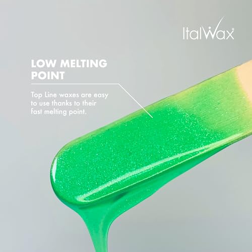 Italwax Top Line Emerald Hard Wax Beads 1.65 lb (750 g) ? Ultra-Flexible Unscented Jelly Wax for Large Areas, Thin-Layer Application for Arms & Legs, Professional Use ? Made in Italy