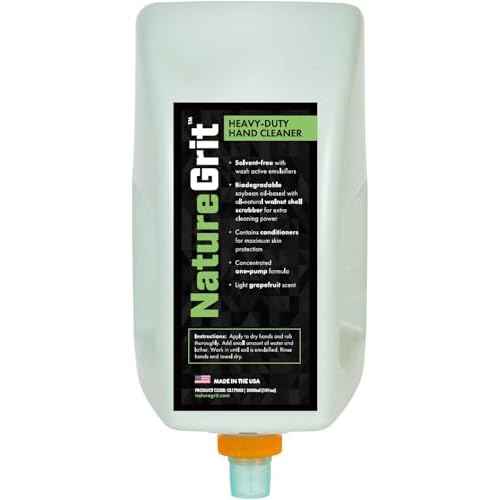 NatureGrit ? Heavy Duty Industrial Hand Soap Cleaner Refill ? Walnut Shell Conditioners for Skin Protection for Auto Mechanics, Manufacturing, and Anyone with Working Hands - 3-liter (Single Refill)