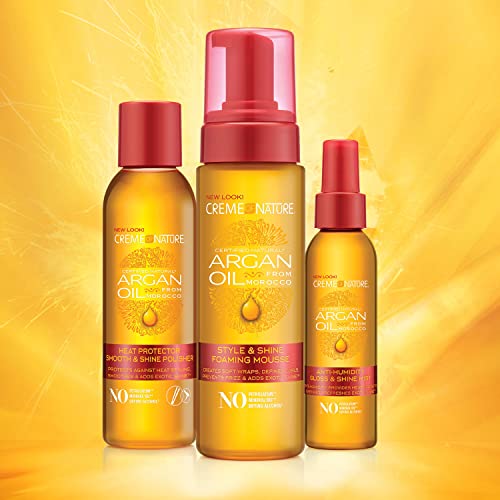 Creme of Nature Heat Protector Spray - 450°F Protection & Argan Oil Shine, 4 fl oz