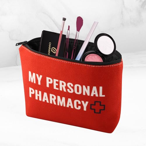 PWHAOO Pharmacy Technician Makeup Bag My Personal Pharmacy Cosmetic Bag Pharmacy RX Gift Medicine Bag Medicine Pouch (Personal Pharmacy B)