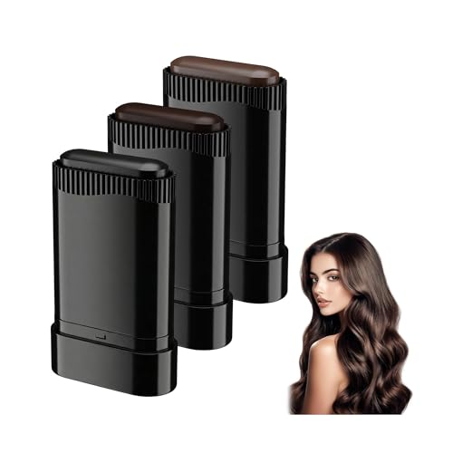 Hair Color Stick with Built-in Comb - Temporary Gray Root Touch-Up Pen, 3-Pack
