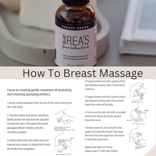Brea's Breast Wellness Serum ? Botanical Essential Oil Blend with Frankincense, Geranium, Evening Primrose & Jojoba for Soothing Massage & Skin Hydration ? 1 fl oz