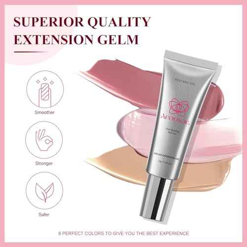 Poly Nail Gel Kit, 8 Colors Nail Extension Gel, White Nude Pink Glitter Builder Nail Gel with 2 Gel Polish, Base and Top Coat, Slip Solution, Nail Lamp DIY Salon at Home for Women