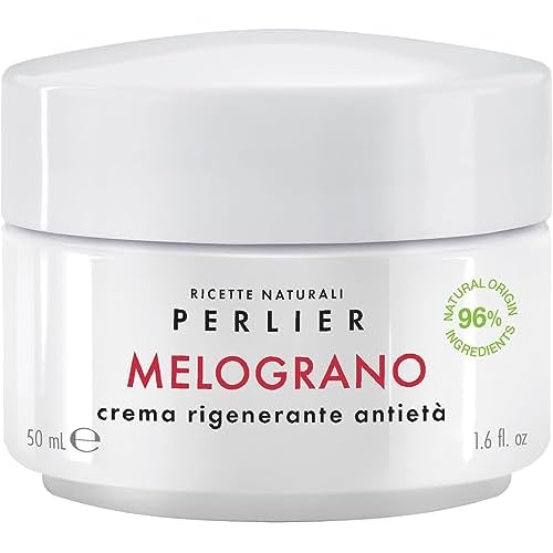 Perlier ? Pomegranate Revitalizing Anti-Aging Face Cream, 1.6 fl oz, Bio-Fermented Pomegranate with Vitamins C & E, Hydrating and Protective Formula, Alcohol-Free, Boosts Radiance and Skin Vitality
