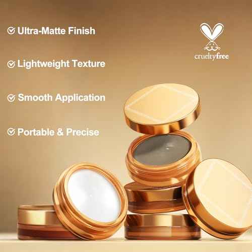 Erinde Cool Toned Contour, Natural Cream Contour with Brush, Blendable & Smooth Matte Bronzer, Waterproof & Long Lasting Face Shaping Contouring Makeup, Travel Size, 02 Gray Brown