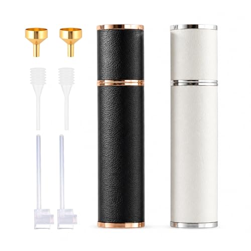 ZeniPremunz Refillable Travel Perfume Bottle - 10ml Leather Atomizer Set