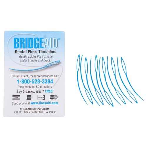 Floss Aid Bridge Aid Threaders 10 Packs of 50 (500)