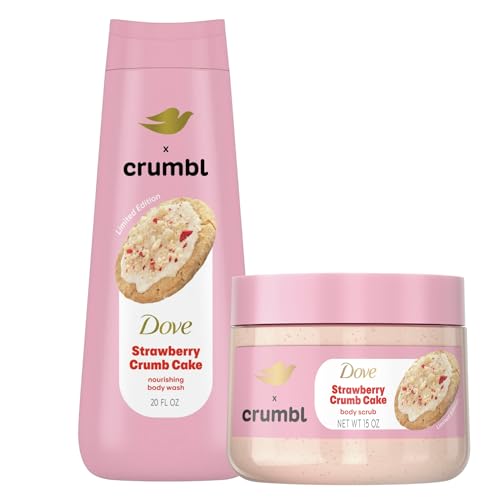 Dove Crumbl Strawberry Body Wash & Scrub Combo 35oz