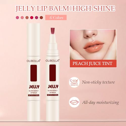 Jelly Lip Gloss with Watercolor Tint & Soft Brush