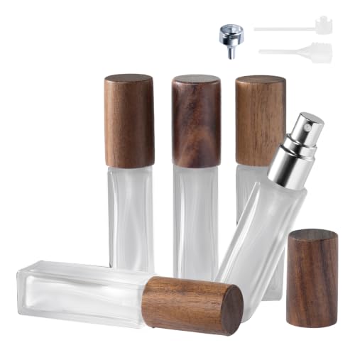 Perfume Atomizer 10ml Glass Travel Bottle (5-Pack)