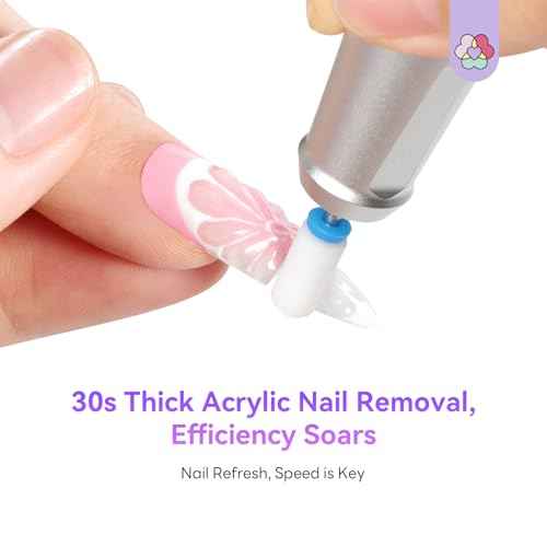 SAVILAND Professional Nail Drill 40000 RPM: Portable Electric Nail Drill Kit File Machine with Ceramic Nail Bits Sanding Bands for Acrylic Nail Gel Polish Manicure Salon Home Use, Glitter