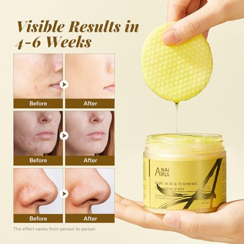 Turmeric Kojic Acid Exfoliating Cleansing Pads 50pc