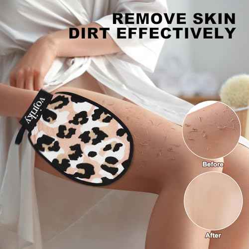 4PCS Durable Body Scrub, Dead Skin Remover & Body Scrubber Exfoliator, Body Exfoliating Gloves for Shower, washcloth exfoliating, exfoliating glove for Smooth Skin