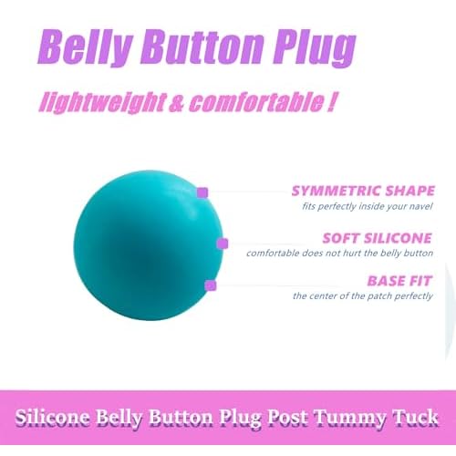12PCS Ball-Shape Belly Button Plug Post Tummy Tuck Silicone Belly Button Shaper Tummy Tuck for Liposuction