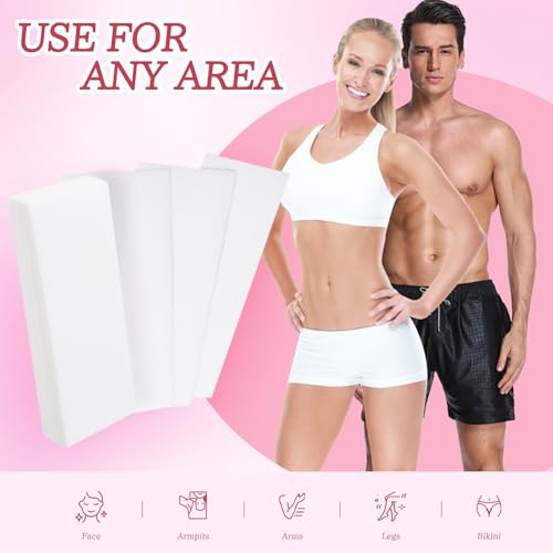 150 Pcs Wax Strips for Hair Removal 2.5'' x 7.5'' Non Woven Body and Facial Wax Strips Paper, Beauty Waxing Strip for Leg Face Chest Back and Bikini (150 Pcs)