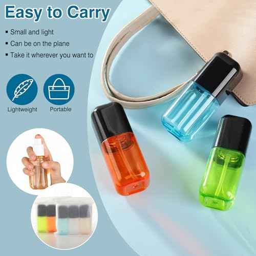 Travel Spray Bottle 3 Pack 2.7oz/80ml Portable Plastic Small Spray Bottles Refillable Mini Spray Bottle Empty Fine Mist Spray Bottles for Makeup Removers, Perfume, Essential Oils Toners Rose Waters