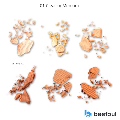 Makeup Kit Bissú Contour Palette with Velvet Puff & Sponges - 01 Clear to Medium