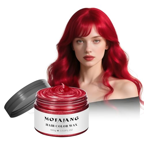 Red Temporary Hair Wax Color - Washable Styling Clay