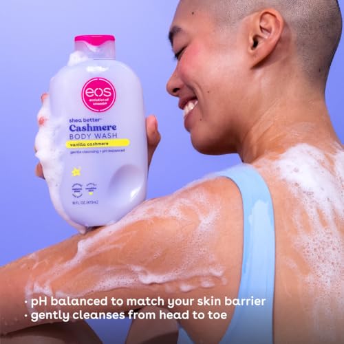 Bundle of eos Shea Better Cashmere Body Wash- Vanilla Cashmere, Coconut Waters, Fresh & Cozy, Pink Champagne