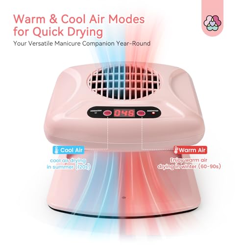 SAVILAND Advance 3X Nail Dryer: 2026 Must Have Quick Drying Nail Dryer for Regular Polish Acrylic Dip Powder Nail Dehydrator Primer Nail Polish Dryer Fan with Cold & Hot Air Nail Tech Supplies Tool