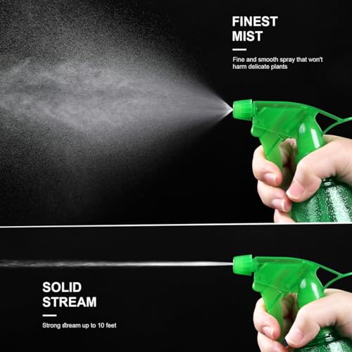 Bealee 16 Oz Spray Bottles 3-Pack, Mist & Stream, Leak-Proof
