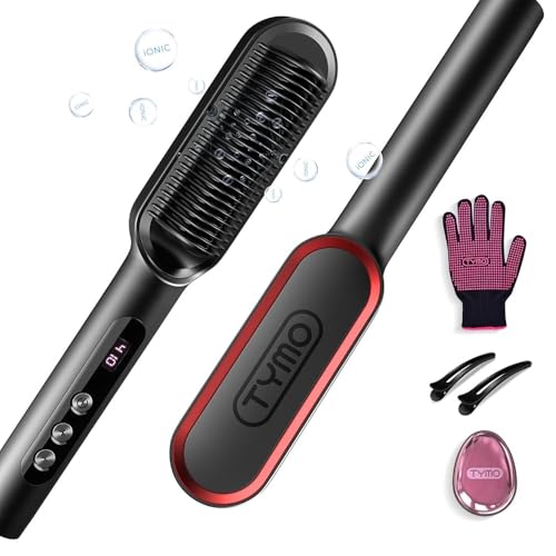 TYMO Ring Plus Ionic Hair Straightener Brush - Titanium Ceramic