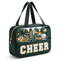 KYTACCU Cheer Makeup Bag with Chenille Letter Design - Travel Pouch for Competitions