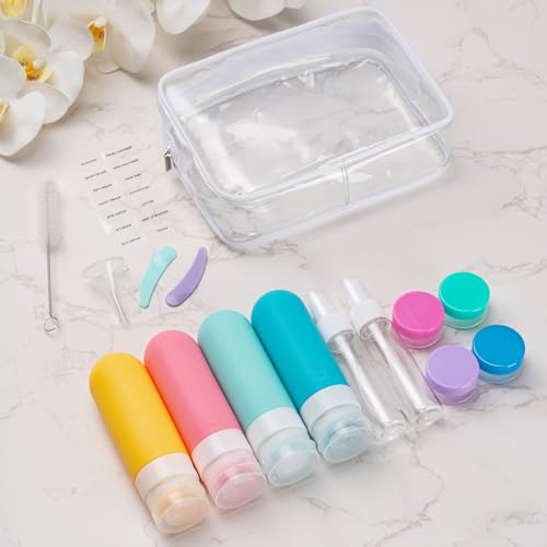 16-Piece TSA Approved Travel Bottle Set with Toiletry Containers